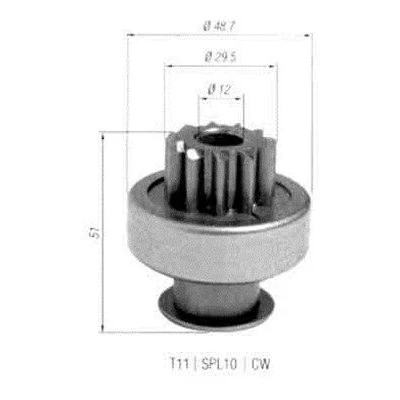 Imagem de MAGNETI MARELLI 940113020450 Pinhão, motor de arranque