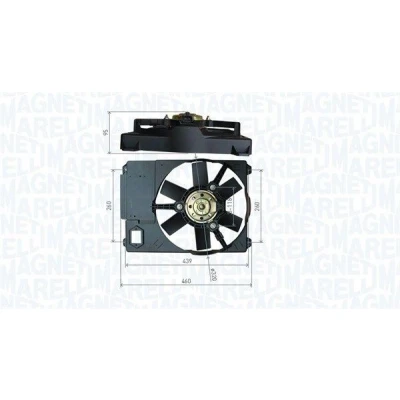 Imagem de MAGNETI MARELLI 069422800010 Ventilador de Radiador 305 12 350 CITROËN: Jumper I Van