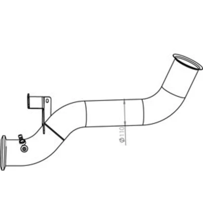 Imagem de DINEX 48165 Tubo de escape 980 110 290 Euro 4 (D4) 155