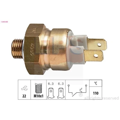 Imagem de EPS 1.840.085 Interruptor de temp., luz avisadora líquido refrigeração Made in Italy OE Equivalent