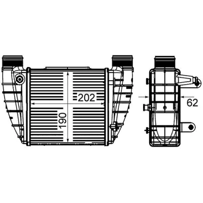 Imagem de MAHLE ORIGINAL CI 421 000S Intercooler AUDI: A4 B7 Avant, Sedan