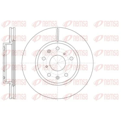 Imagem de REMSA 61018.10 Disco de travão Eixo dianteiro 280, 280 22 5 ventilado SUZUKI: SX4 I Hatchback