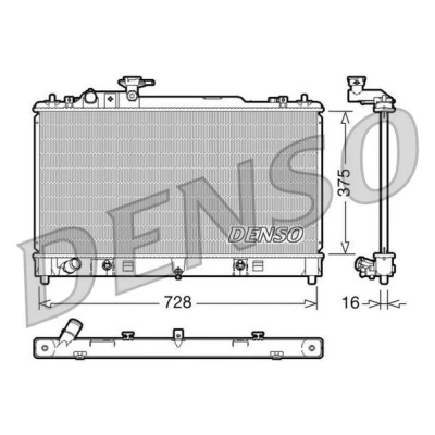 Imagem de DENSO DRM44021 Radiador, arrefecimento do motor Alumínio 375 728 16 MAZDA: 6 Sedan