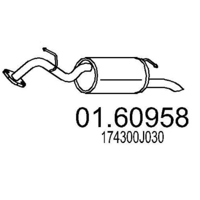 Imagem de MTS 01.60958 Panela de escape traseira 860 TOYOTA: Yaris II Hatchback