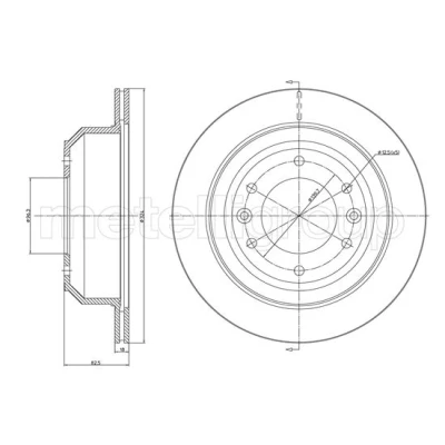 Imagem de METELLI Disco de travão HYUNDAI: H 1 / Starex MPV, Travel, Van 324,0mm 18,0mm 6 96,3mm ventilado 23 1556 584114H300 Discos