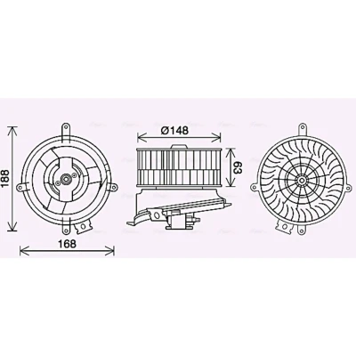 Imagem de PRASCO MS8711 Motor eléctrico, ventilador do habitáculo