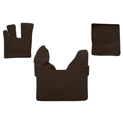 Imagem de F CORE FL25 BROWN Conjunto de tapete chão Couro artificial à frente 3 castanho