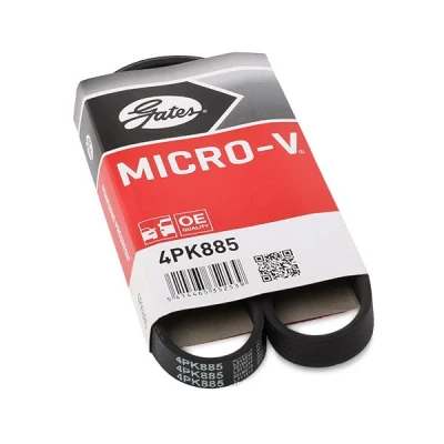 Imagem de GATES Micro V 4PK885 Correia trapezoidal estriada 885 4 Poliéster, EPDM (borracha de etileno propileno dieno) BMW: 3 Sedan, Touring, Coupe