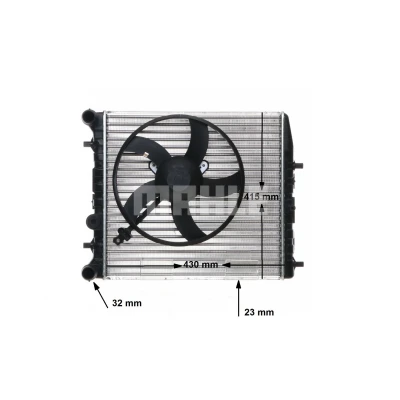 Imagem de MAHLE ORIGINAL CR 123 000S Radiador, arrefecimento do motor para veículos sem ar condicionado 430 415 20 Aletas de refrigeração unidas mecanicamente