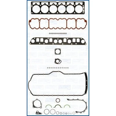 Imagem de AJUSA 50160400 Jogo completo de juntas, motor Com junta da cabeça do motor, retentores haste válvulas FIBERMAX