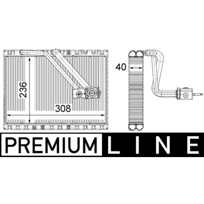Imagem de MAHLE ORIGINAL AE 128 000P Evaporador com válvula de expansão