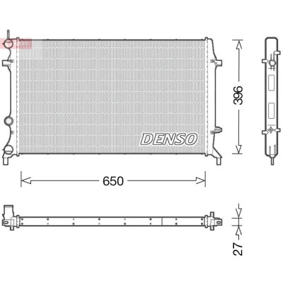 Imagem de DENSO DRM32043 Radiador, arrefecimento do motor 650 402 27