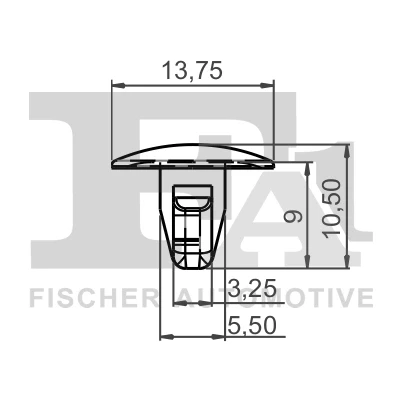 Imagem de FA1 33 10010.5 Grampo, friso cinzento