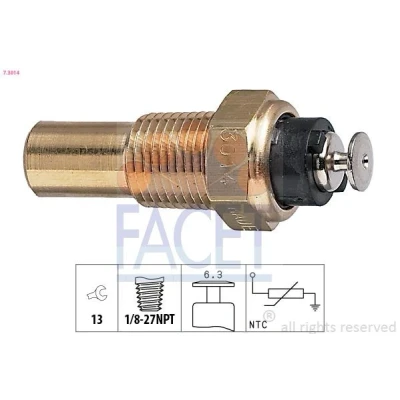 Imagem de FACET 7.3014 Sensor da Temperatura do Líquido de Refrigeração Made in Italy OE Equivalent SAAB: 9000 Sedan, 900 I Sedan