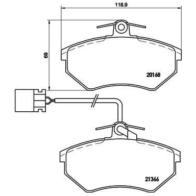 Imagem de BREMBO P 85 034 Jogo de pastilhas para travão disco incl. contacto aviso desgaste com parafusos pinça sem acessórios