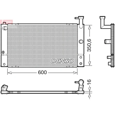 Imagem de DENSO DRM50133 Radiador, arrefecimento do motor 600 371 16