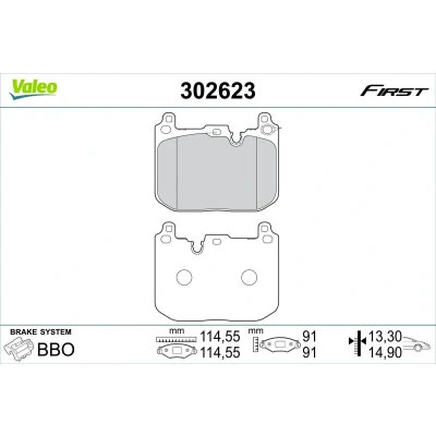 Imagem de VALEO 302623 Jogo de pastilhas para travão disco MINI: Countryman