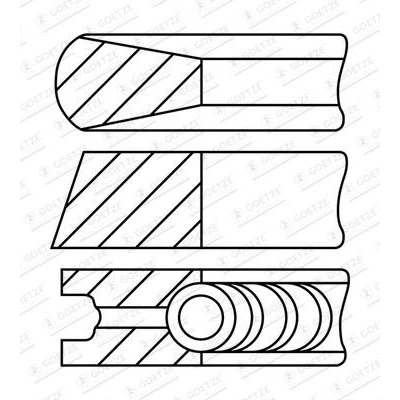 Imagem de GOETZE ENGINE 08 431900 10 Jogo de Anéis do Pistão 83 HYUNDAI: SANTA FE 2, Tucson, Getz endado, norauto, oscaro, mister auto