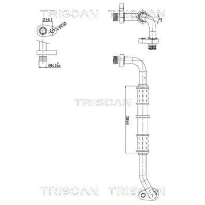 Imagem de TRISCAN 9010 28103 Conduta de alta/baixa pressão, ar condicionado do compressor para o condensador CITROËN: C4 I Grand Picasso