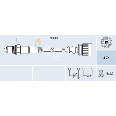 Imagem de FAE 77367 Sonda lambda com aquecimento BMW: 5 Sedan
