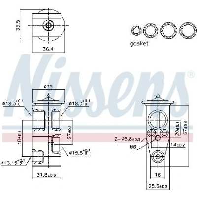 Imagem de NISSENS 999444 Válvula de Expansão