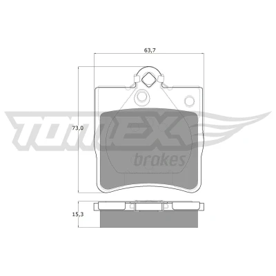 Imagem de TOMEX brakes TX 12 29 Jogo de pastilhas para travão disco Eixo traseiro não preparado indicador aviso desgaste