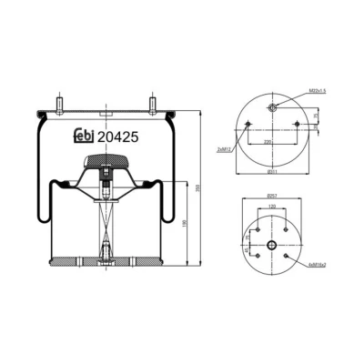 Imagem de FEBI BILSTEIN 20425 Fole, suspensão pneumática