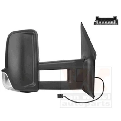 Imagem de Espelho retrovisor Van Wezel 3077826 à direita preto completo, convexo, para regulação eléctrica dos espelhos, aquecível, não aquecido