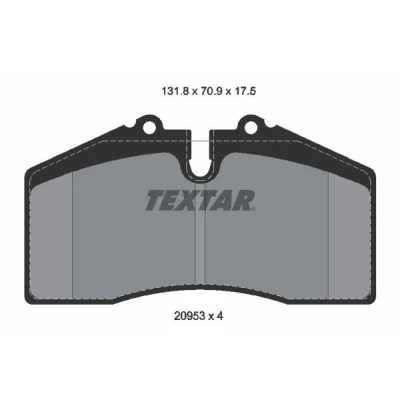 Imagem de TEXTAR 2095310 Jogo de pastilhas para travão disco preparado indicador aviso desgaste PORSCHE: 944 Coupe, 911 Targa