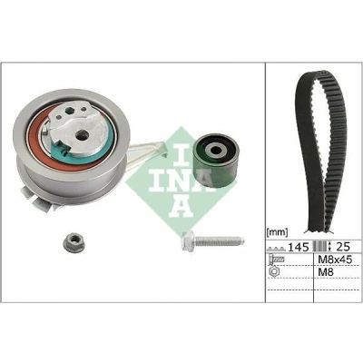 Imagem de INA 530 0665 10 Jogo de correias dentadas 145 SEAT: Ibiza 4 Sportcoupe, 4, ST, AUDI: A1 Sportback, VOLKSWAGEN: Polo V Hatchback