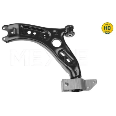 Imagem de MEYLE 116 050 0002/HD Braço de suspensão Quality com apoio borracha Eixo dianteiro, lado esquerdo transversal Chapa aço VOLKSWAGEN: GOLF 6