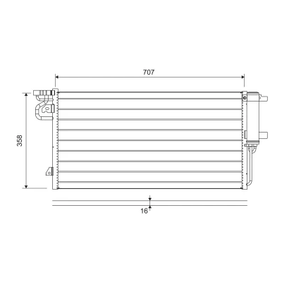 Imagem de VALEO 822690 Condensador com secador 23 Alumínio 358 FORD: FOCUS 3 Turnier