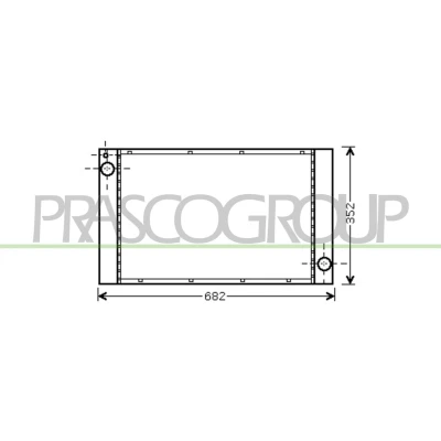 Imagem de PRASCO MN308R002 Radiador, arrefecimento do motor Alumínio 590 344 24 Aletas de refrigeração soldadas MINI: Hatchback, Clubman