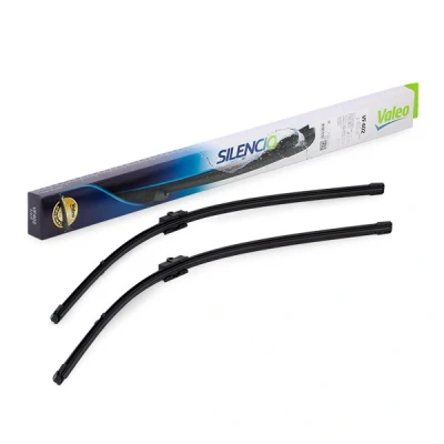 Imagem de Escova do limpa vidros Valeo Silencio X.trm, Flat Blade Set 574311 à frente Sem armação Fixação por cavilha MERCEDES BENZ: Classe E Sedan