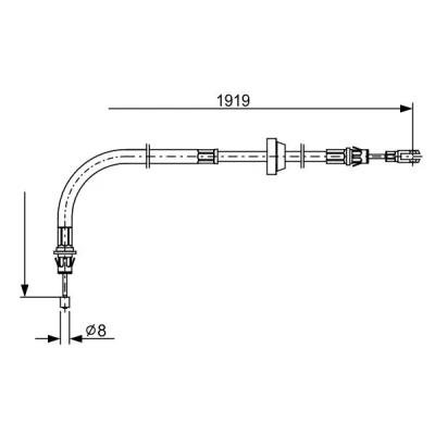 Imagem de BOSCH 1 987 482 710 Cabo de Freio Mão 1919mm