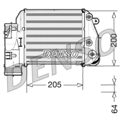 Imagem de DENSO DIT02025 Intercooler Alumínio 205x200x64