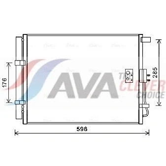 Imagem de PRASCO HY5373D Condensador com secador 13,3 8,9 Alumínio 500 R 134a KIA: cee‘d II Hatchback