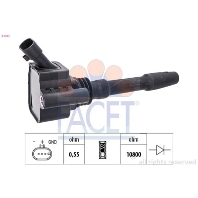 Imagem de FACET 9.6533 Bobina de ignição FIAT: Tipo Carrinha, ABARTH: 500 / 595 695 Hatchback, JEEP: Renegade SUV