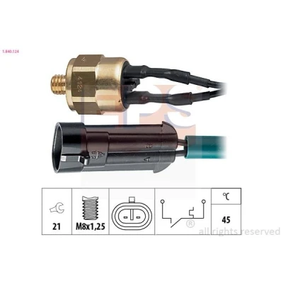 Imagem de EPS 1.840.124 Interruptor de temp., luz avisadora líquido refrigeração Made in Italy OE Equivalent
