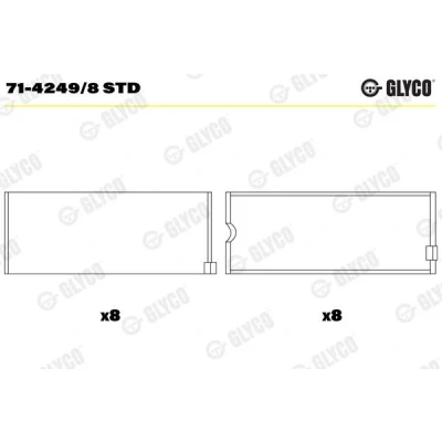Imagem de GLYCO 71 4249/8 STD Capas de Biela