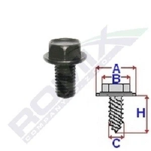 Imagem de ROMIX C60618 Parafuso PEUGEOT: 206 Hatchback, Partner I Van, 307 Carrinha