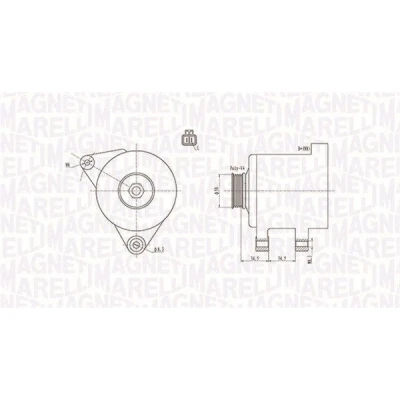 Imagem de MAGNETI MARELLI 063731789010 Alternador 12V 90A HYUNDAI: ACCENT 2, Getz, Tucson