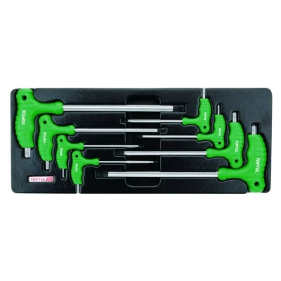 Imagem de TOPTUL GAAT0804 Módulo de ferramentas 8 T10, T15, T20, T25, T30, T40, T45, T50 176 434 aço cromo vanádio Torx