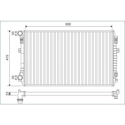 Imagem de VALEO 701129 Radiador, arrefecimento do motor Alumínio 415 650 23 sem regulador líquido de refrigeração VOLKSWAGEN: Golf 7, Tiguan II