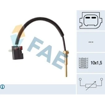 Imagem de FAE 32428 Sensor da Temperatura do Líquido de Refrigeração cinzento