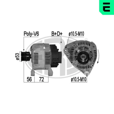 Imagem de ERA 209162A Alternador 14V 80A BMW: 3 Sedan, Coupe, Touring