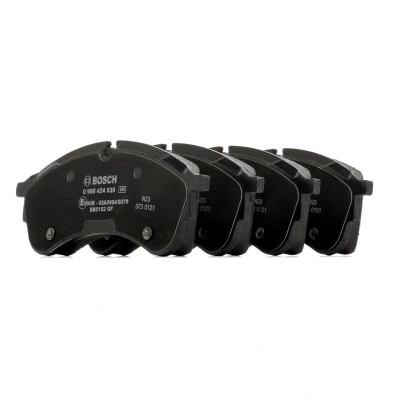 Imagem de BOSCH 0 986 424 930 Jogo de pastilhas para travão disco Baixo teor metálico com chapa anti ruído, instruções montagem mola