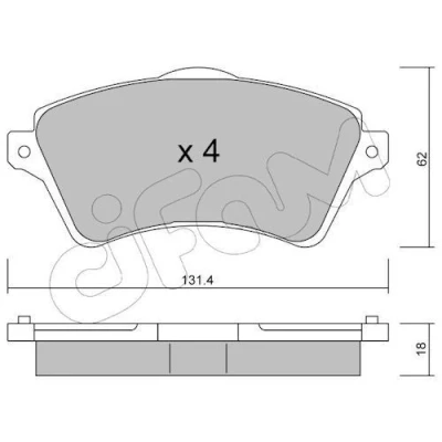 Imagem de CIFAM 822 349 0 Jogo de pastilhas para travão disco excl. contacto aviso desgaste LAND ROVER: Freelander I SUV, SUV Cabrio