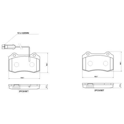 Imagem de BREMBO Jogo de pastilhas para travão disco incl. contacto aviso desgaste sem acessórios P 48 002 MASERATI: GHIBLI 3, Quattroporte VI