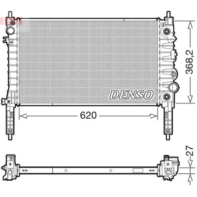Imagem de DENSO DRM20119 Radiador, arrefecimento do motor 620 386 27